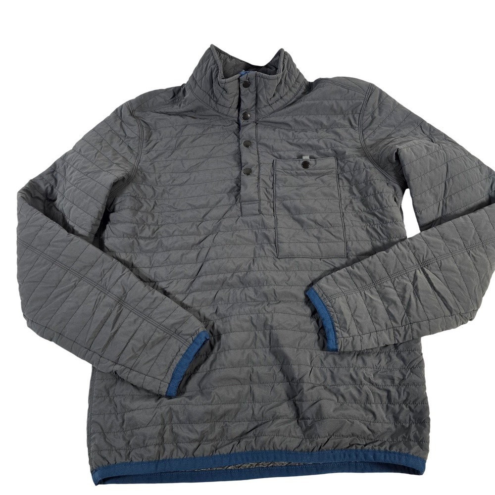 Relwen Quilted Snap Neck Pullover Gray Lightweigh… - image 1